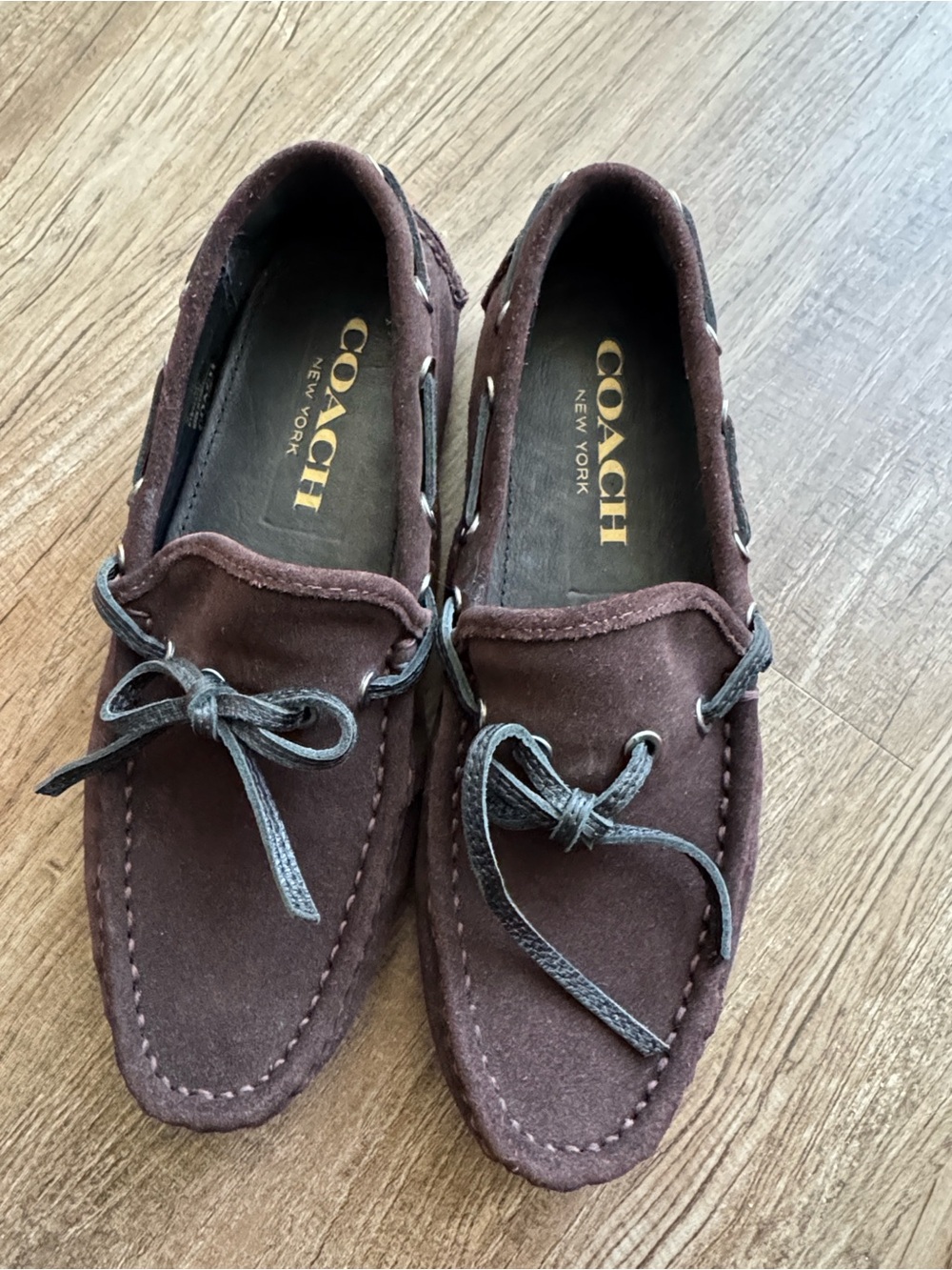 Coach Men's Brown Suede Slip-On Driving Loafers - Picture 2 of 6